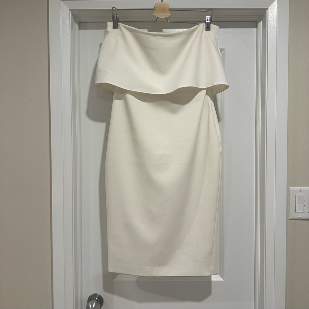 NWT Likely NYC Driggs Dress - white strapless cocktail dress, size 8
